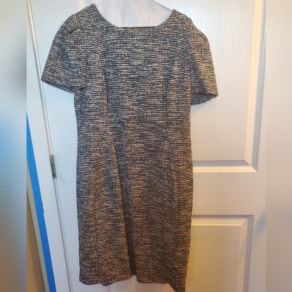 Calvin Klein Black and White Work Dress - Size 14